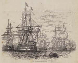 De Britse Vloot voor Lissabon door William Henry Pike