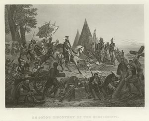 De Ontdekking van de Mississippi door De Soto door William Henry Powell