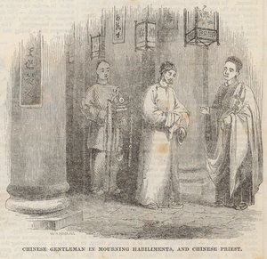 Chinese heer in rouwkleding en Chinese priester door William Henry Prior