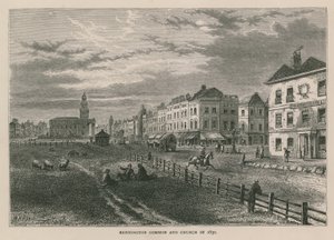 Kennington Common en Kerk in 1830 door William Henry Prior