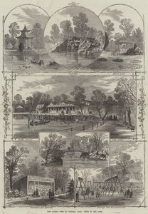 Het bezoek van de koningin aan Victoria Park, uitzichten in het park