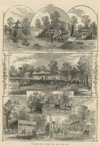 Het bezoek van de koningin aan Victoria Park: uitzichten in het park door William Henry Prior