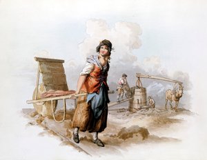 Baksteenveld, 1808 door William Henry Pyne