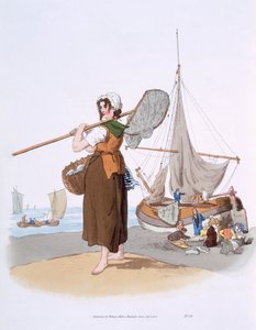 Vrouwelijke Garnalenvisser, uit 