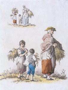 Vrouwen en kinderen die aren verzamelen, Provinciale Karakters, 1802
