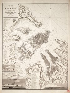 Plan van de havens en fortificaties van Valetta op het eiland Malta, c.1821 door William Henry Smyth