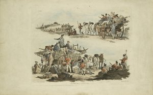 Kampscènes, 1803 door William Henry after Pyne
