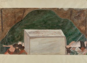 Kruiswegstaties nr. 14: Jezus wordt in zijn graf gelegd door William Herbert
