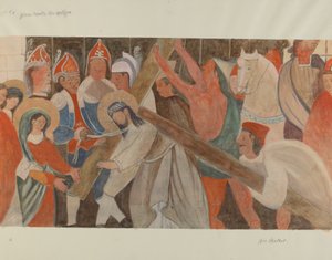 Kruiswegstatie nr. 4: Jezus ontmoet zijn moeder, ca. 1936 door William Herbert