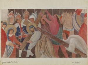 Station van het Kruis nr. 4: Jezus ontmoet zijn moeder, ca. 1936 door William Herbert