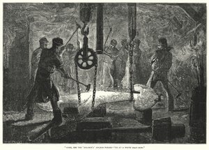 Het smeden van het anker (gravure) door William Heysham (after) Overend
