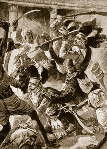 De tweede ontzetting van Lucknow, november 1857 door William Heysham (after) Overend