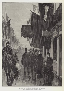 Een Stad in Rouw, de Straten van Berlijn door William Heysham Overend