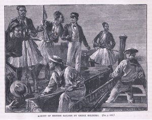 Arrestatie van de Britse Zeelieden door Griekse Soldaten AD 1850