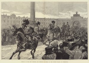 Aankomst van de Nieuwe Keizer en Keizerin van Rusland in het Winterpaleis, Sint-Petersburg