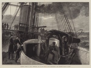 Barbette Toren van HMS Temeraire, Een van de Vloot bij de Dardanellen, Schietoefening, Klaar om te vuren!