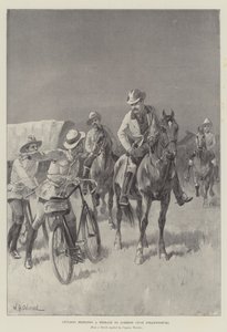 Fietsers brengen een boodschap naar Jameson vanuit Johannesburg
