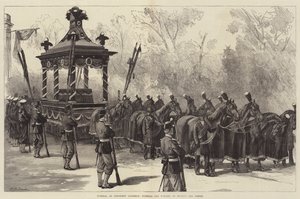 Begrafenis van President Garfield, Begrafeniswagen wacht om de Kist te ontvangen