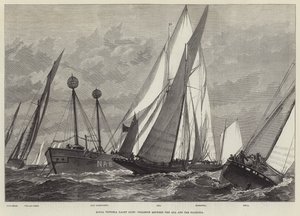 Royal Victoria Yacht Club, botsing tussen de Ada en de Florinda door William Heysham Overend