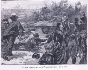 Schaatsramp in Regents Park, Londen 1868