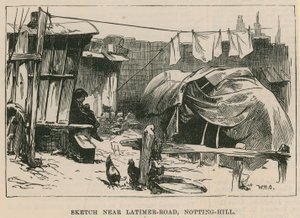 Schetsen van het zigeunerleven; Schets bij Latimer Road, Notting Hill