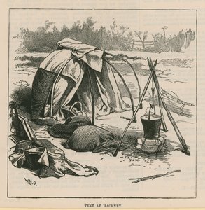 Schetsen van het zigeunerleven; Tent in Hackney