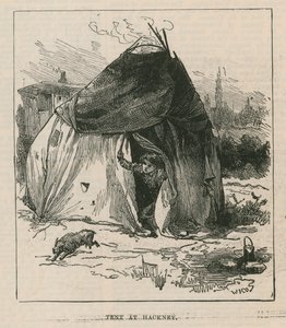 Schetsen van het zigeunerleven; tent in Hackney