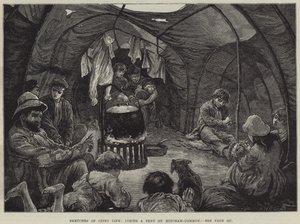 Schetsen van het zigeunerleven, binnen een tent op Mitcham-Common