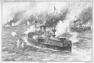 De Slag bij de Yalu, 1895, 1902 door William Heysham Overend