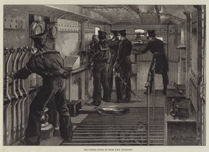 De commandotoren aan boord van HMS Thunderer