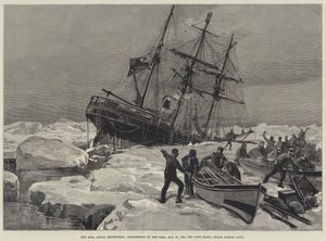 De Eira Arctische Expeditie, zinken van de Eira, 21 augustus 1881, bij Kaap Flora, Franz Joseph Land