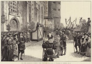 De Luther viering in Duitsland, scène buiten de Schloss-Kirche, in Wittenberg, op woensdag 31 oktober