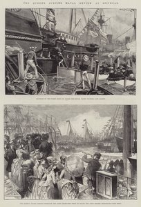 Het jubileum van de koningin, marineparade bij Spithead