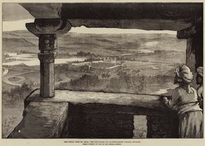 Het koninklijk bezoek aan India, het Phul-Bagh of Bloementuinpaleis, Gwalior door William Heysham Overend