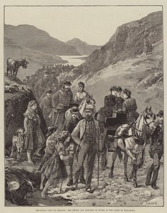 Het Koninklijk Bezoek aan Ierland, de Prins en Prinses van Wales bij de Meren van Killarney door William Heysham Overend
