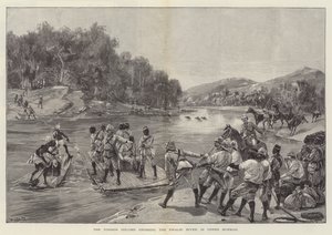 De Tonhon Kolom die de Swalei Rivier oversteekt, in Boven-Birma
