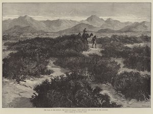 De oorlog in de Soedan, de weg naar Sinkat, uitzicht op de aard van het land door William Heysham Overend