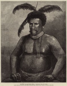 De Zoeloe-oorlog in Zuid-Afrika, Cetewayo, de Zoeloekoning door William Heysham Overend