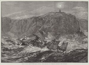 Wrak van HMS Wasp bij Tory Island, Donegal door William Heysham Overend