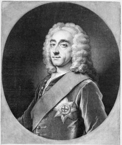 Philip Dormer Stanhope, gegraveerd door John Simon door William Hoare