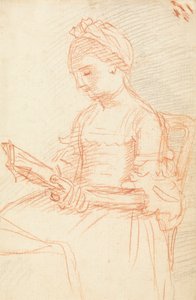 Zittende dame met boek