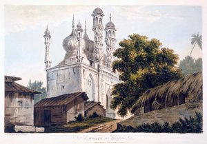 Een moskee in Gazipoor, 1787 door William Hodges