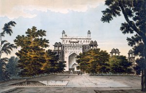 Een uitzicht op een deel van het Graf van Keizer Akbar in Secundru, 1785-88 door William Hodges