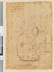 Een Schets van Block Island, breedtegraad van de Zuidkop 41: 9 N