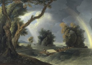 Storm op de Ganges, met mevrouw Hastings bij de Colgon-rotsen, c.1790