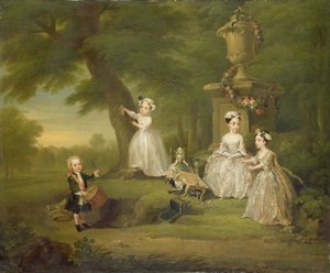 Een Kinder Thee Party door William Hogarth