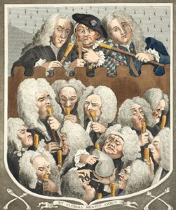 Een consultatie van artsen, of het gezelschap van begrafenisondernemers, illustratie uit 