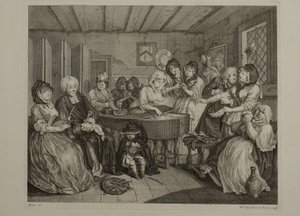 De loopbaan van een prostituee: Plaat 6 door William Hogarth