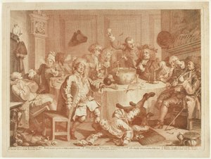 Een moderne middernachtelijke conversatie door William Hogarth