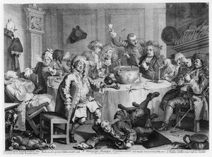 Een moderne middernachtelijke conversatie door William Hogarth